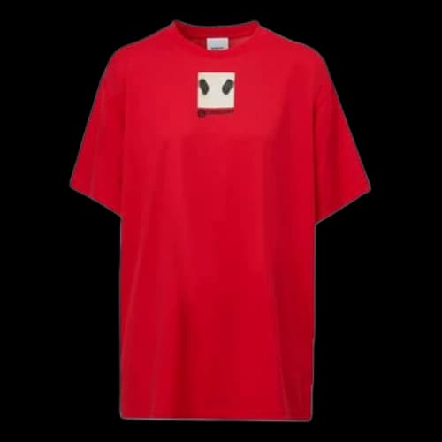Burberry Oversized Panda Eye Cotton Short Sleeve Red