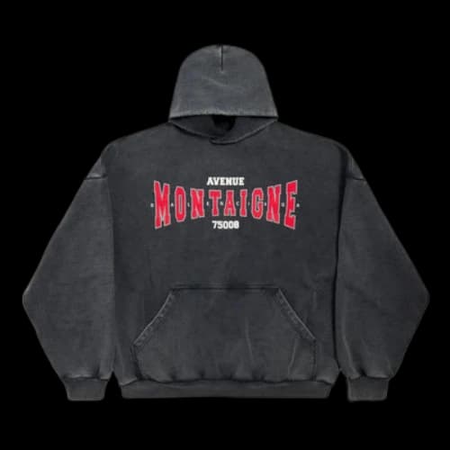 Balenciaga Montaigne Hoodie Large Fit 'Black Faded' (Women's)