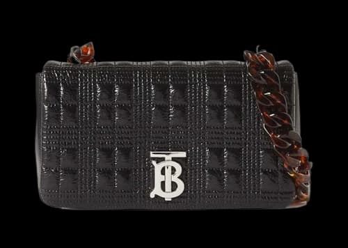 Burberry Small Lola Quilted Leather Shoulder Bag Black