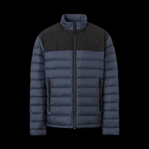 Burberry Logo Applique Lightweight Puffer Jacket Navy