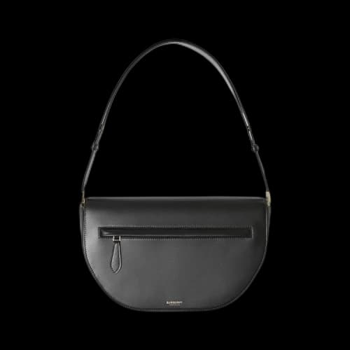 Burberry Medium Leather Olympia Bag 'Black'