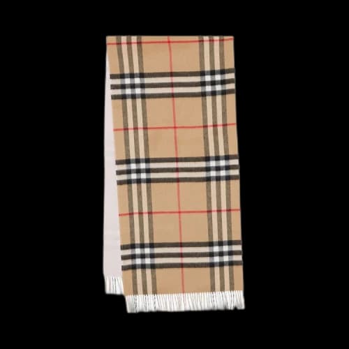 Burberry Reversible Check Cashmere Scarf 'Frosted Pink'