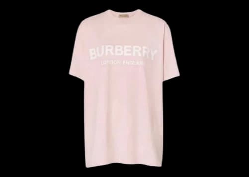 Burberry Women's Logo Print T-shirt Pink/White