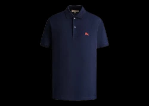 Burberry Oxford Logo Embroidered Polo Navy/Red