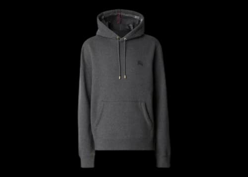 Burberry Clarendon Check Pullover Hoodie Charcoal Gray
