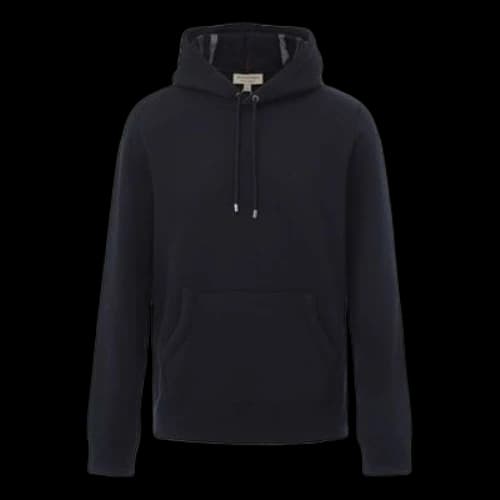 Burberry hooded Pullover Long Sleeves Navy Blue