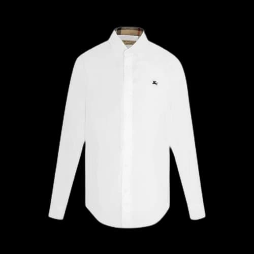 Burberry Stretch Cotton Poplin Shirt White