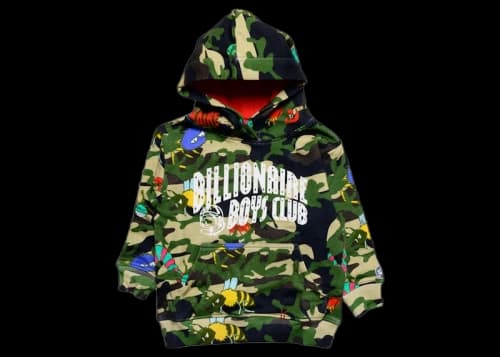 Billionaire Boys Club Little Kids Hidden Billions Hoodie Army/Red