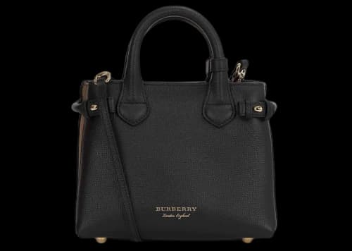 Burberry House Check Banner Mini Tote Bag Black