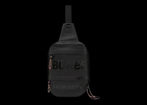 Burberry Horseferry Print Coated Canvas Backpack Black