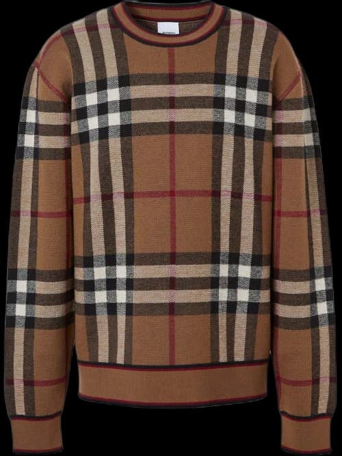 Burberry Naylor Check Sweater Brown