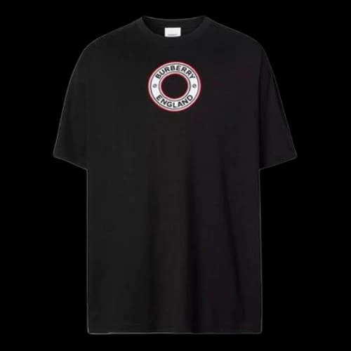 Burberry Logo Intarsia Loose Short Sleeve Black