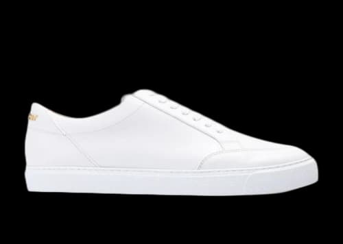 Burberry Logo Detail Leather Sneakers Optic White (Women's)