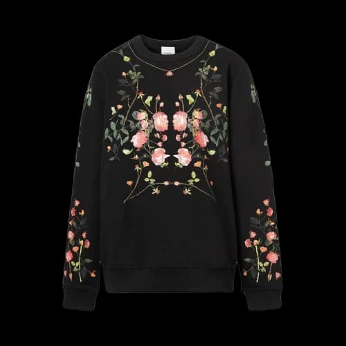 Burberry Fairhall Flowers Pullover Sweater 'Black'