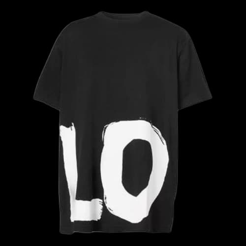 Burberry Love Prints Circle Short-sleeved / collar Black