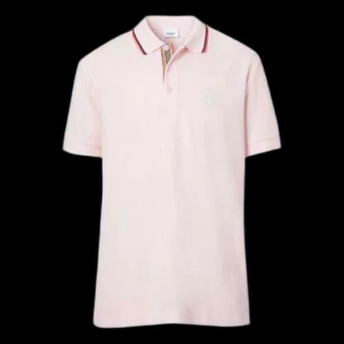 Burberry SS21 Pattern Polo Shirt Pink