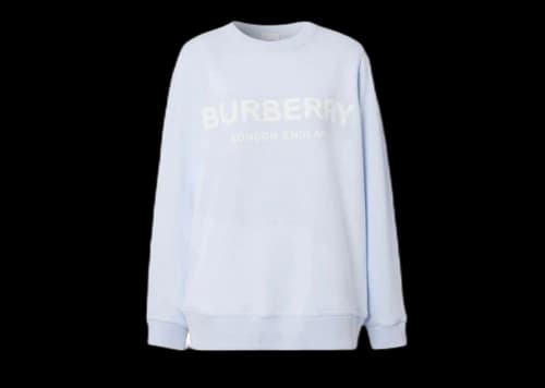 Burberry Women's Logo Sweatshirt Pale Blue