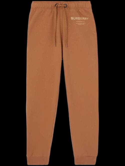 Burberry Horseferry Print Cotton Sweatpants Brown