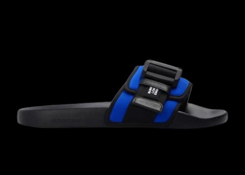 Burberry Fastener Slides Black Blue