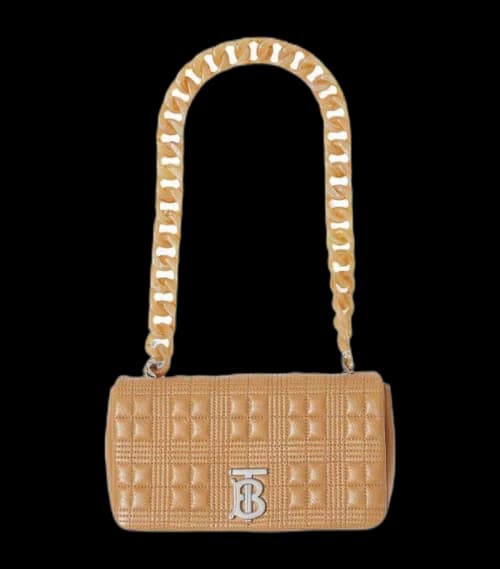 Burberry Small Lola Quilted Leather Shoulder Bag Nude