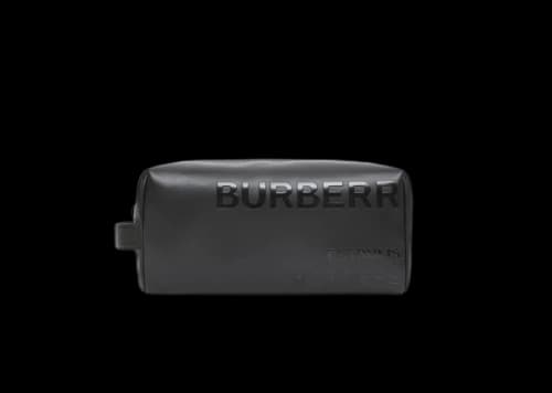 Burberry Leather Horseferry Toiletry Bag Black