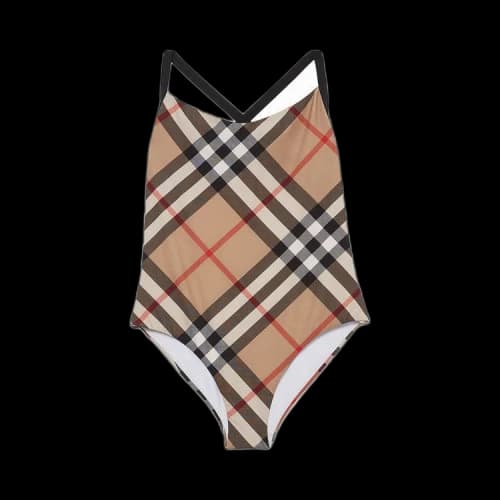 Burberry Alagnon Check One Piece Swimsuit 'Archive Beige'