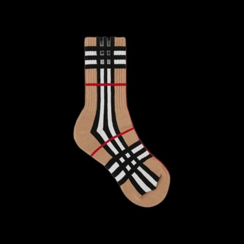Burberry Check Intarsia Socks 'Archive Beige'