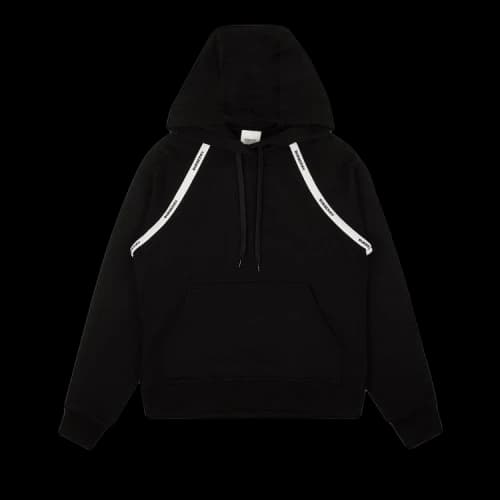 Burberry Logo Tape Hoodie 'Black'