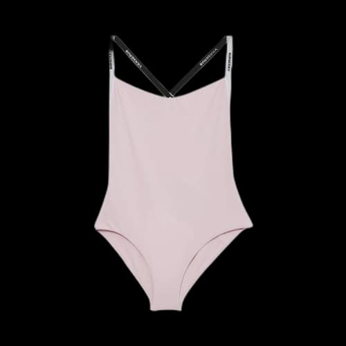 Burberry Logo Tape Swimsuit 'Orchid Pink'