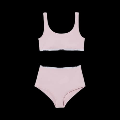 Burberry Tarnie Logo Tape Two-Piece Swimsuit 'Orchid Pink'
