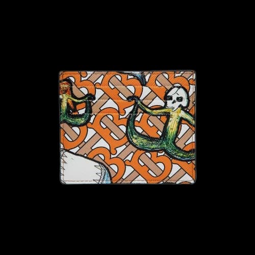 Burberry Graphic Monogram Print Card Holder 'Orange'