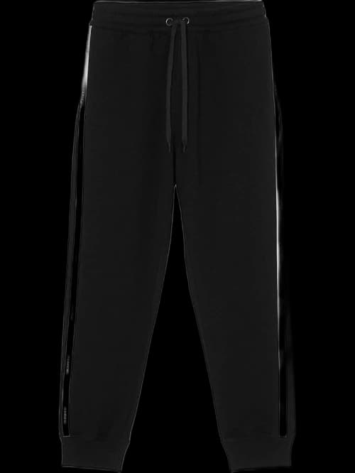 Burberry Logo-Tape Track Pants Black White