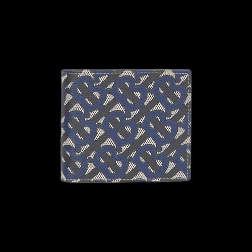 Burberry Monogram Print Canvas International Bifold Wallet 'Ink Blue'