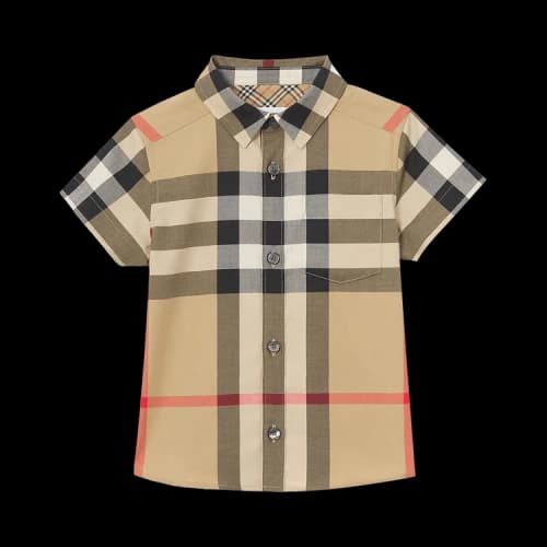 Burberry Kids Check Shirt 'Archive Beige'