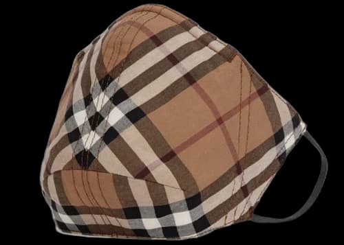 Burberry Vintage Check Cotton Face Mask Birch Brown