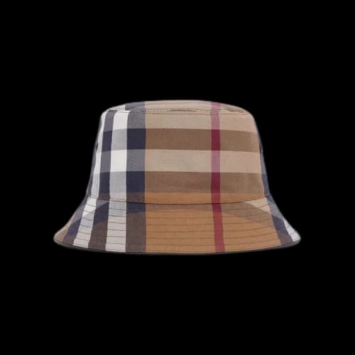 Burberry Check Cotton Canvas Bucket Hat 'Birch Brown'