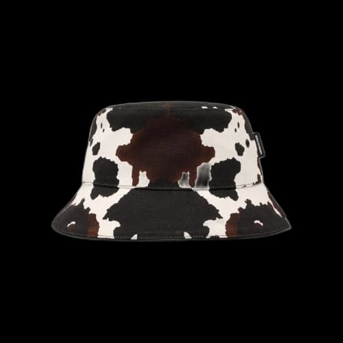 Burberry Logo Patch Cow Print Bucket Hat 'White/Brown'