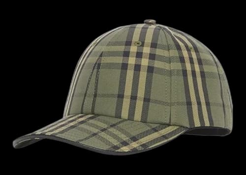 Burberry Vintage Check Canvas Baseball Cap Green