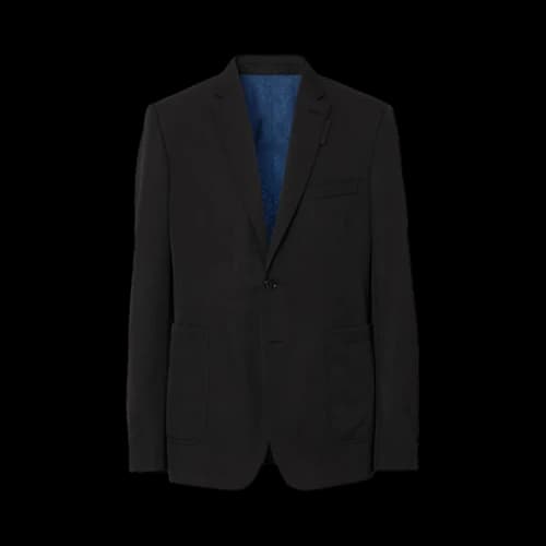 Burberry Slim-Fit Wool Blend Blazer 'Black Blue'