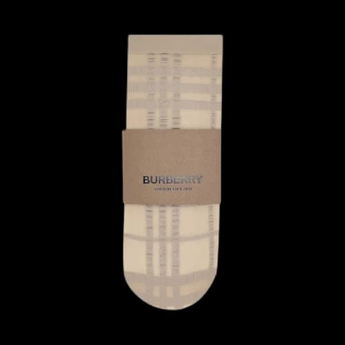 Burberry Checked Sheer Socks 'Beige'