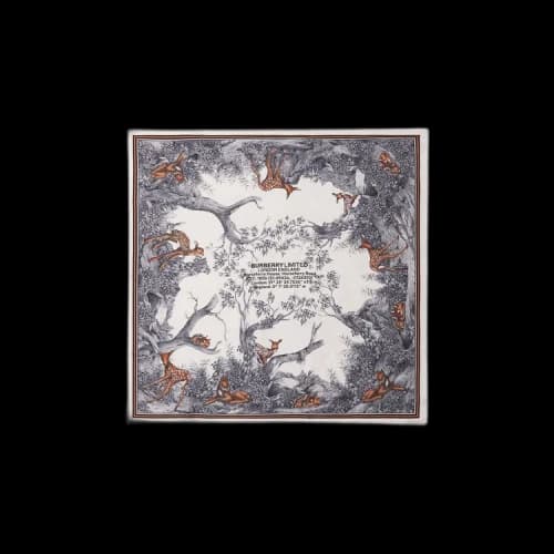 Burberry Montage Silk Scarf 'Light Walnut'