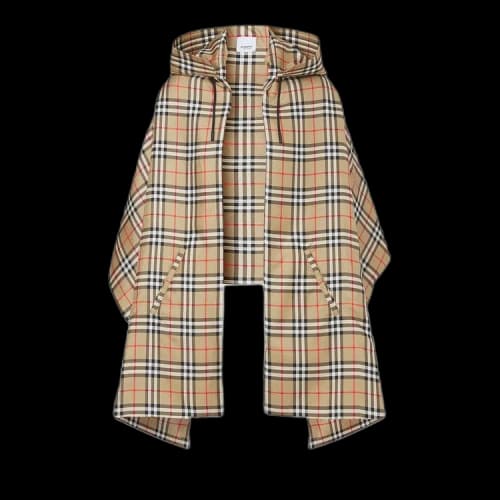 Burberry Vintage Check Silk Padded Cape 'Archive Beige'