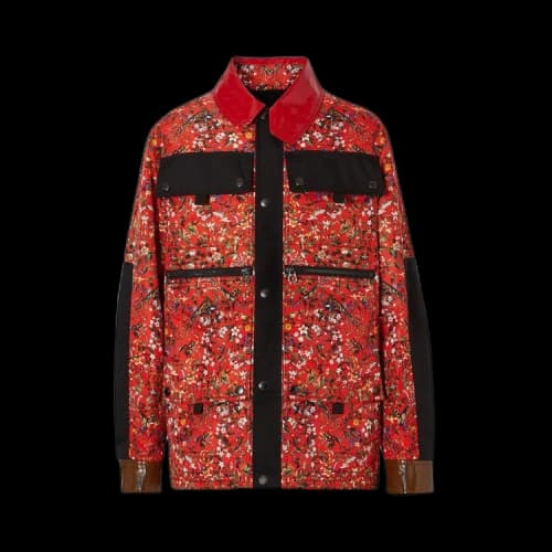 Burberry Northfleet Floral Print Nylon Field Jacket 'Red'
