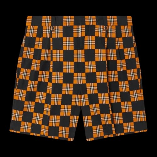 Burberry Scott Chequer Cotton Shorts 'Deep Orange'