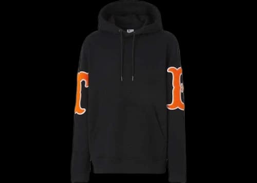 Burberry Letter Graphic Appliqué Hoodie Black