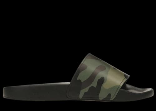 Burberry Embossed Logo Slides Mangrove Green