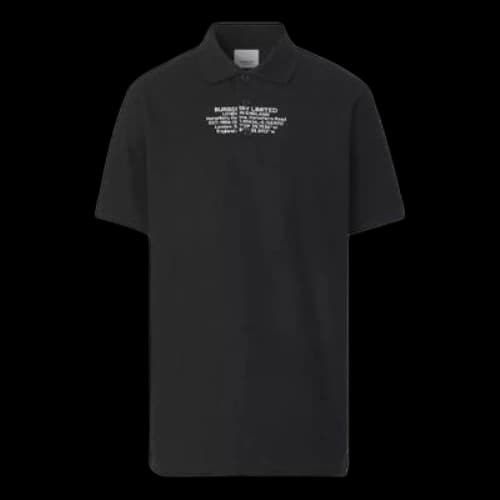 Burberry FW21 Letter Pattern Polo Male Black