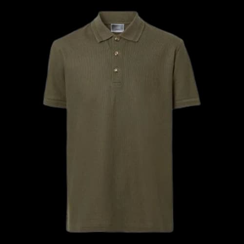 Burberry Net Cotton Polo Male Green