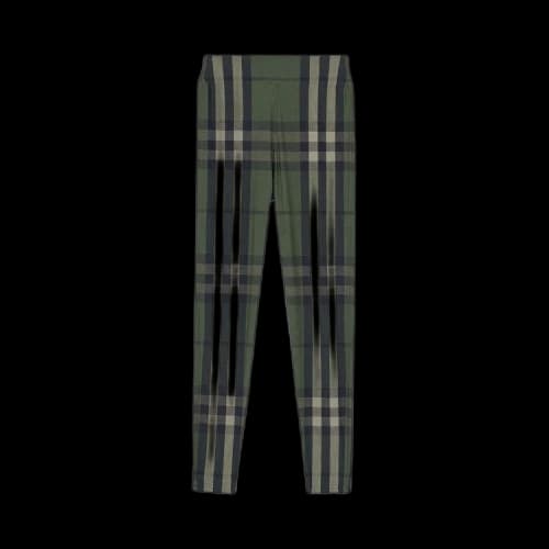 Burberry Madden Tartan Leggings 'Military Green'