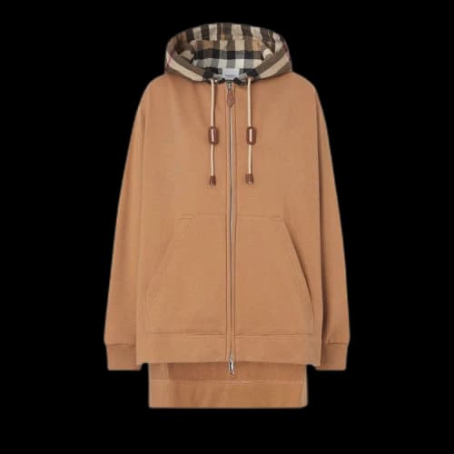 Burberry Melodie Check Hoodie 'Camel'